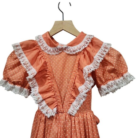 Lilo California Vintage Layla Peach And White Polkadot Dress - Picture 6 of 14